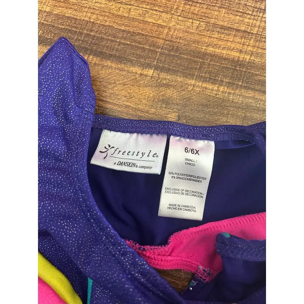 DANSKIN FREESTYLE Girl’s Leotard / Size: 6-6X